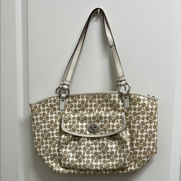Coach Signature Leah Large Monogram Tote Bag - Picture 1 of 11